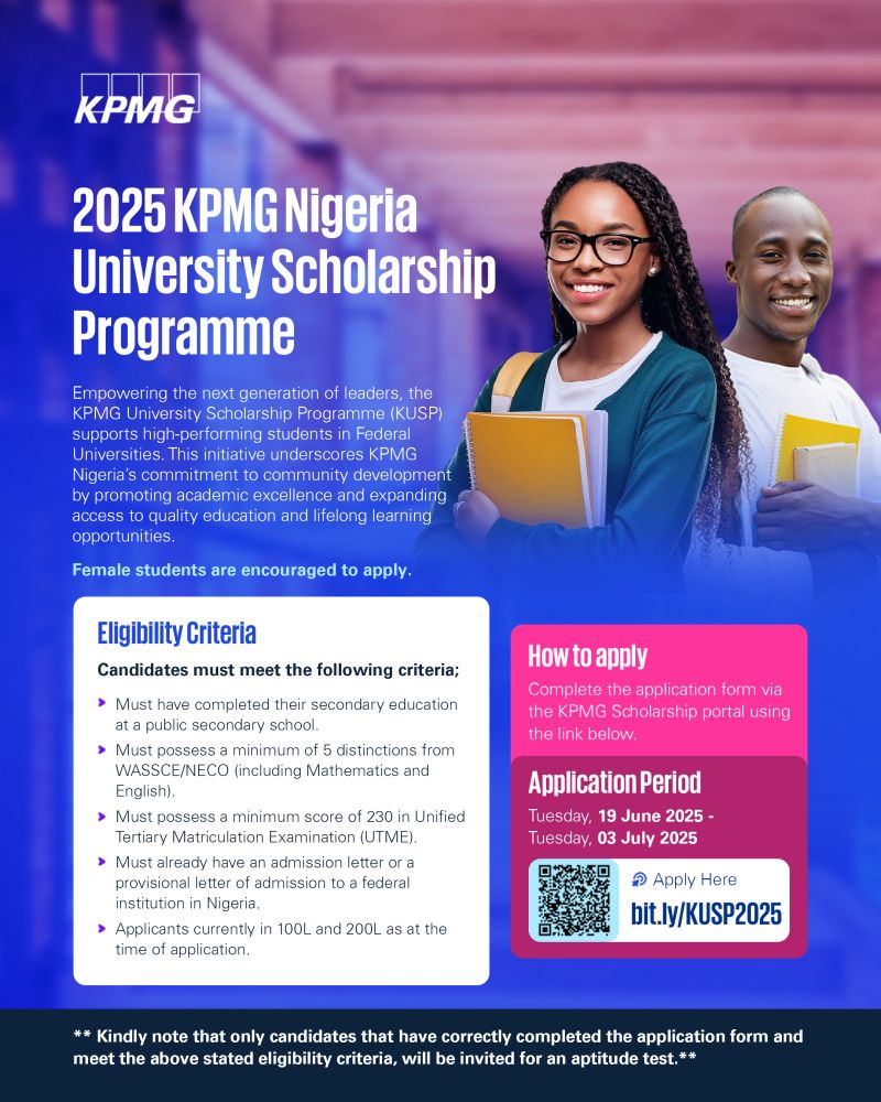 KPMG University Scholarship Programme 2025