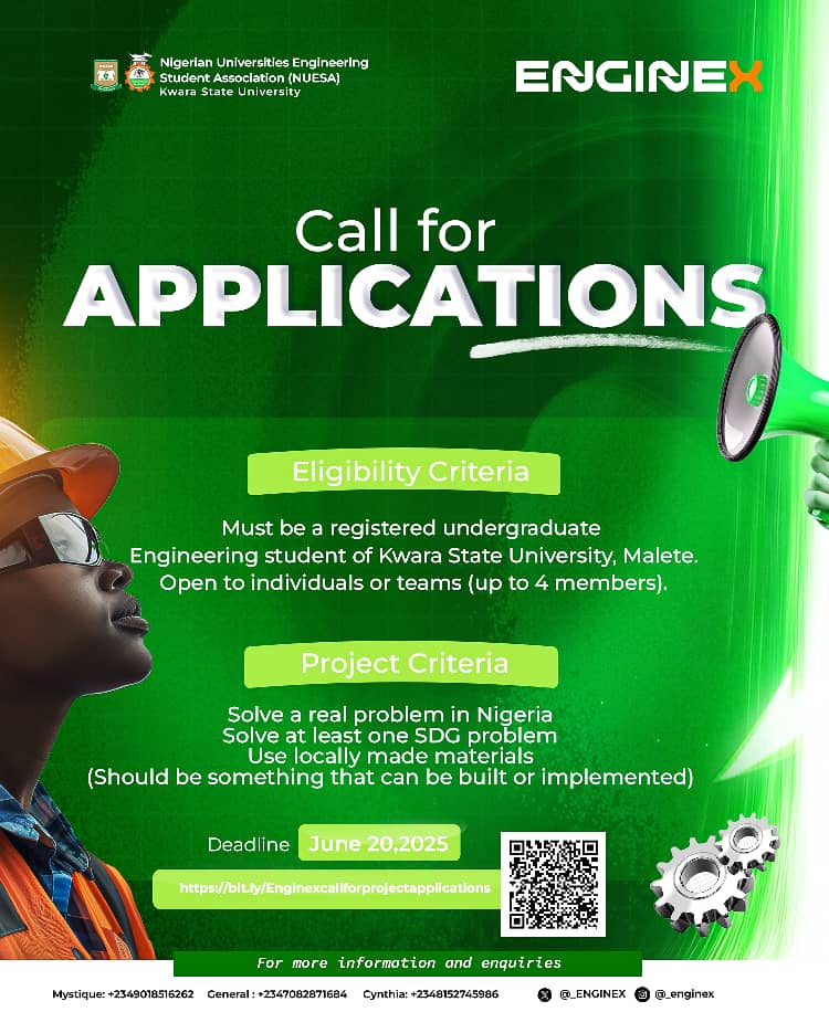 ENGINEX’25 Call for Applications