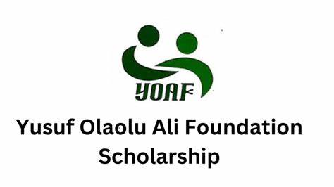 Yusuf Olaolu Ali Foundation Scholarship 2025