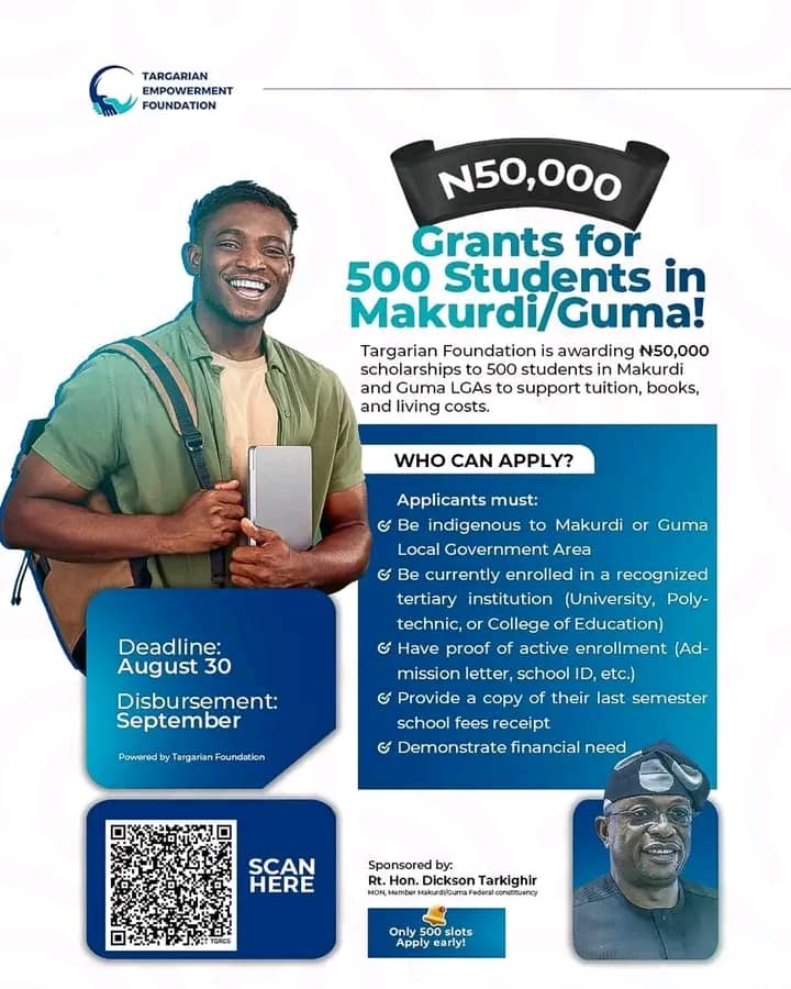 Makurdi/Guma Tertiary Education Scholarship Scheme 2025