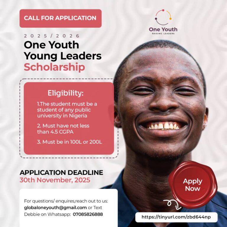 Application for the One Youth Young Leaders Scholarship Program 2025