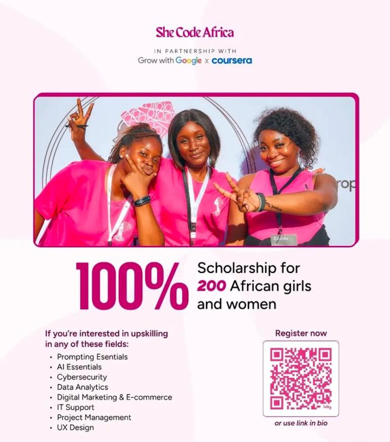 Shecode Africa scholarship