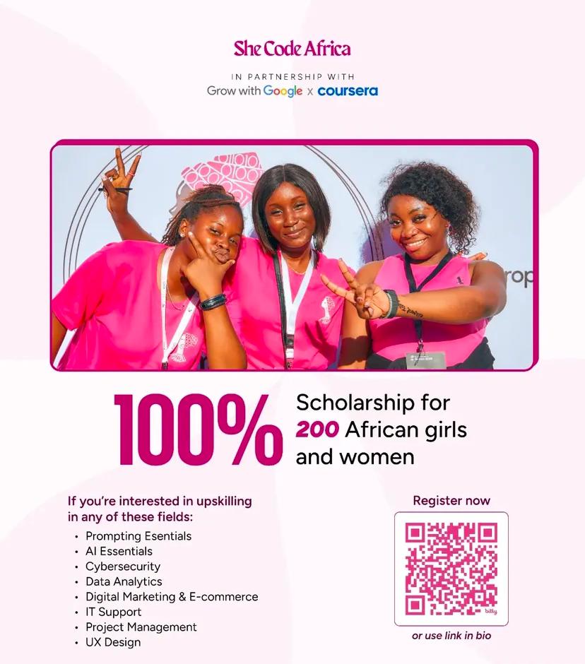 Shecode Africa scholarship
