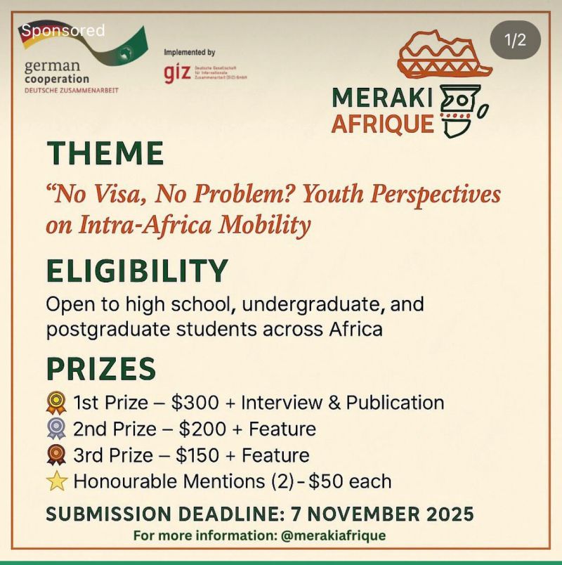 2025 Meraki Afrique Writing Competition for students