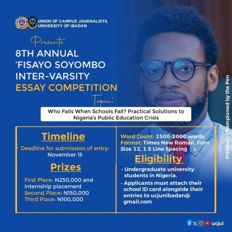 8th Annual Fisayo Soyombo Inter-Varsity Competition 2025