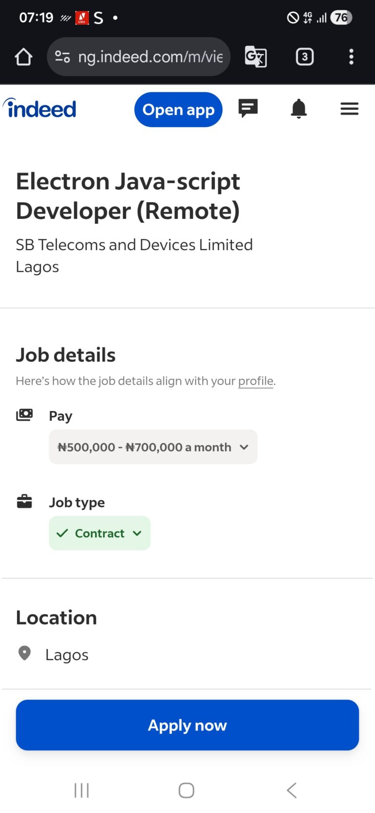 Remote Electron JavaScript Developer Job in Nigeria – Earn ₦500,000–₦700,000 Monthly