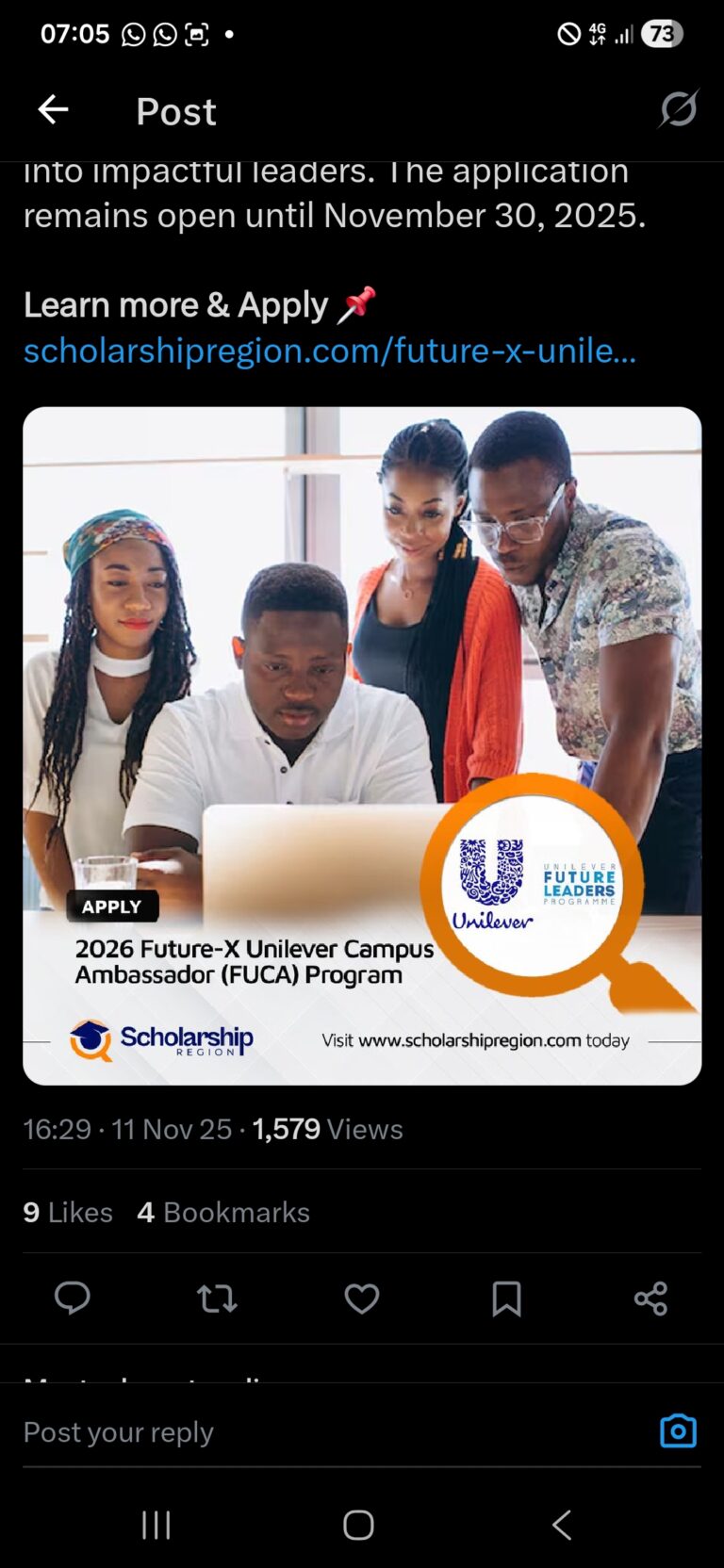 Kickstart Your Career: Unilever Campus Ambassador – FUCA Program 2025/2026 in Nigeria