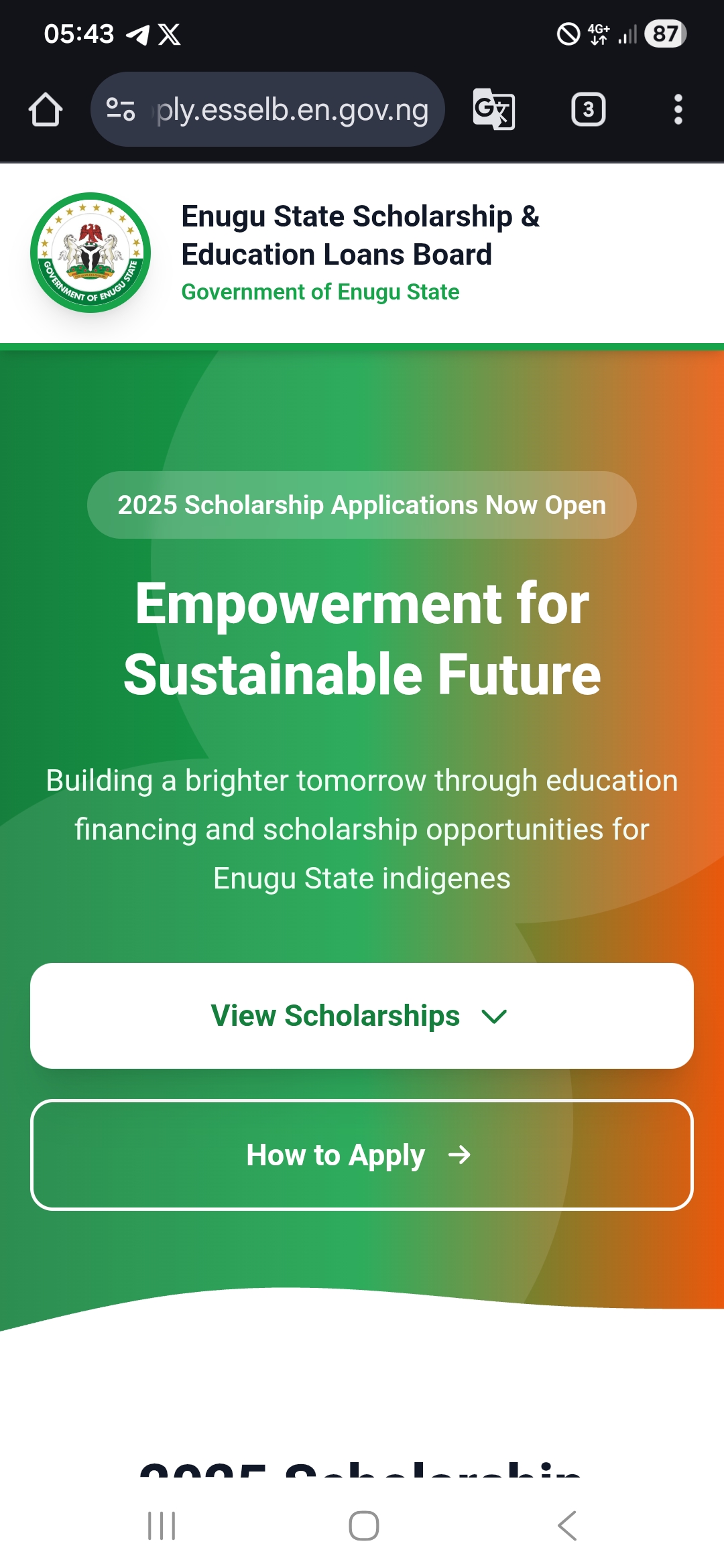 ESSELB Undergraduate Scholarship 2025| Apply Online