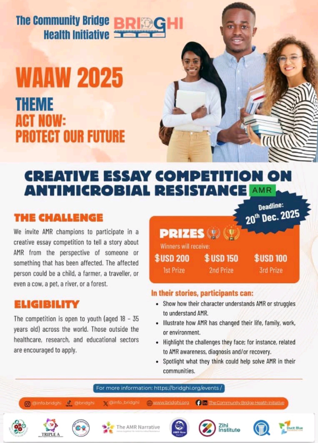 WAAW 2025 Creative Essay Competition on Antimicrobial Resistance (AMR) – Apply Now for $200 Cash Prize