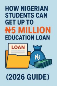 How Nigerian Students Can Get Up to ₦5 Million Education Loan in 2026 (Complete Guide)
