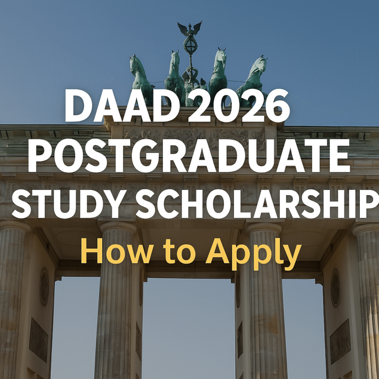 DAAD Study Scholarships 2026 for Postgraduate Students – Fully Funded Opportunity