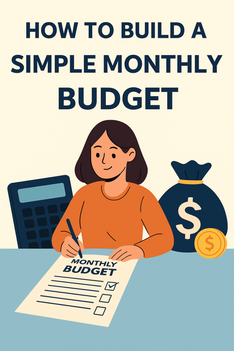 How to Build a Simple Monthly Budget as a Student