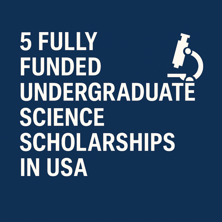 5 Fully Funded Undergraduate Science Scholarships in the USA for International Students (2025 Guide)