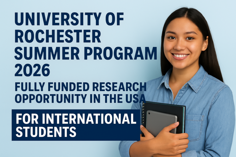 University of Rochester Summer Program 2026 — Fully Funded Research Opportunity in the USA