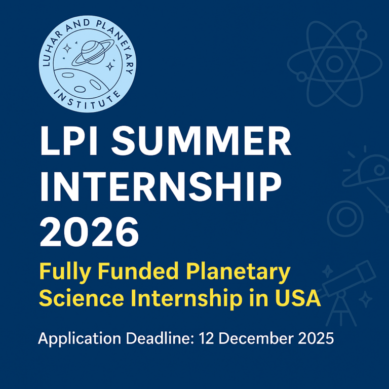 Apply Now: LPI Summer Internship 2026 – Fully Funded Planetary Science Internship in USA