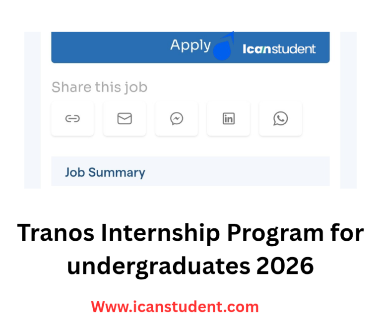 Tranos Internship Program for undergraduates  2026