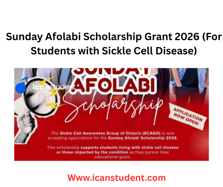 Sunday Afolabi Scholarship Grant 2026 (For Students with Sickle Cell Disease)
