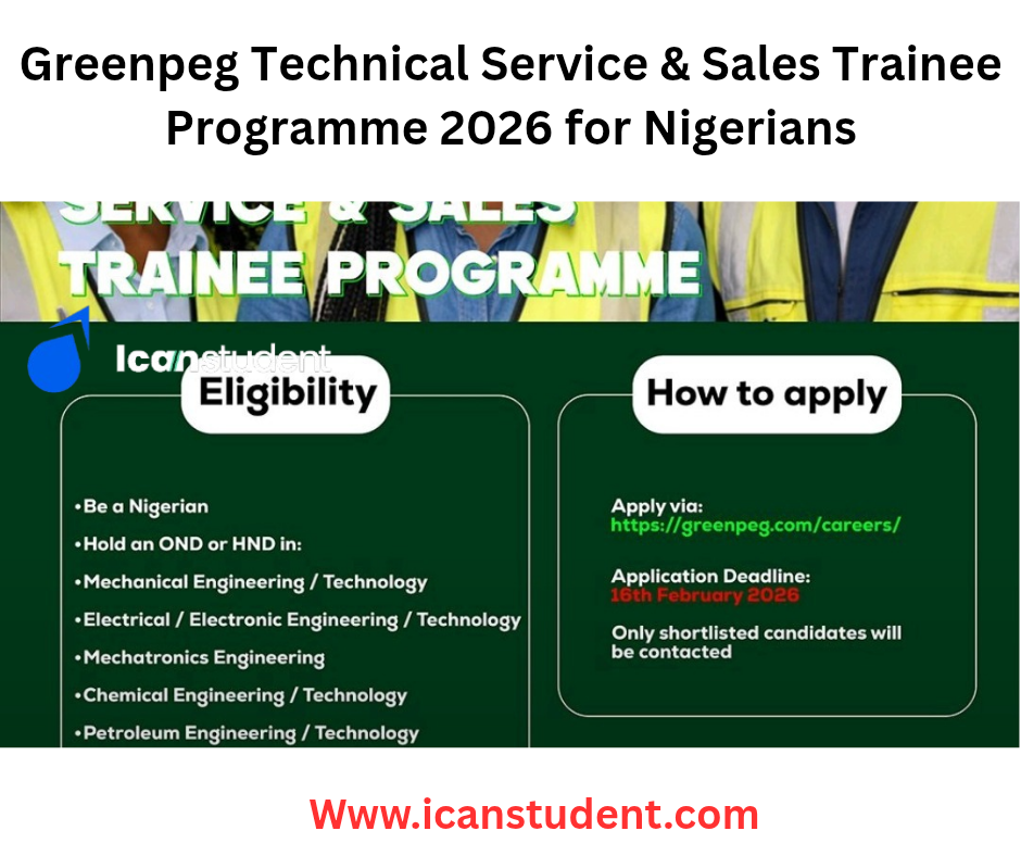 Greenpeg Technical Service & Sales Trainee Programme 2026 for Nigerians