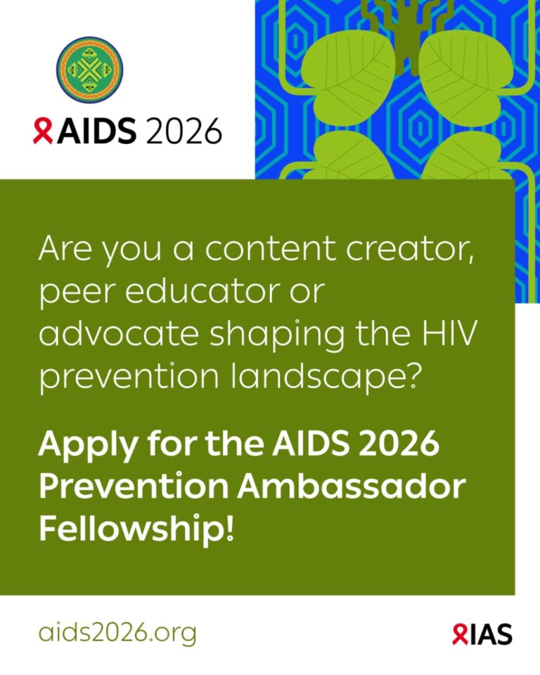AIDS 2026 Prevention Ambassador Fellowship (Fully Funded)