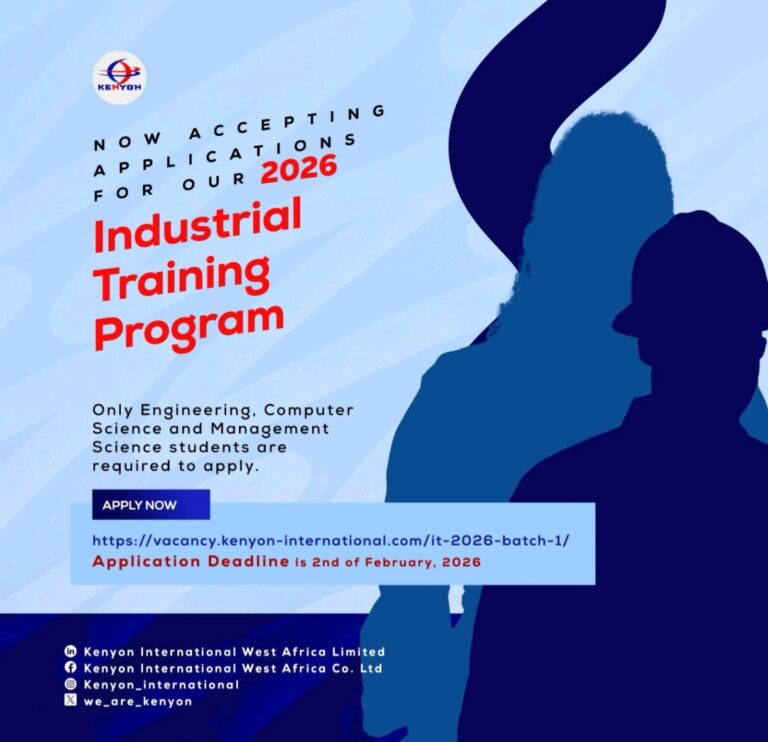 Kenyon International 2026 Batch 1 Industrial Trainee Program