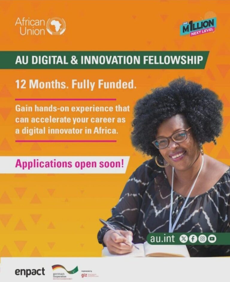 AU Digital & Innovation Fellowship 2026/2027 (Fully Funded Tech Fellowship for African Innovators)
