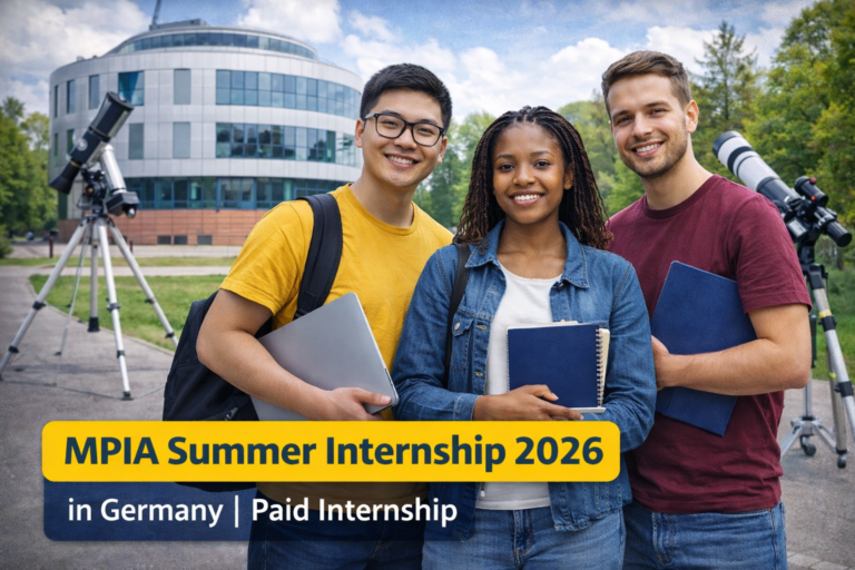MPIA Summer Internship 2026 in Germany | Paid Internship