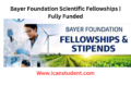 Bayer Foundation Scientific Fellowships | Fully Funded