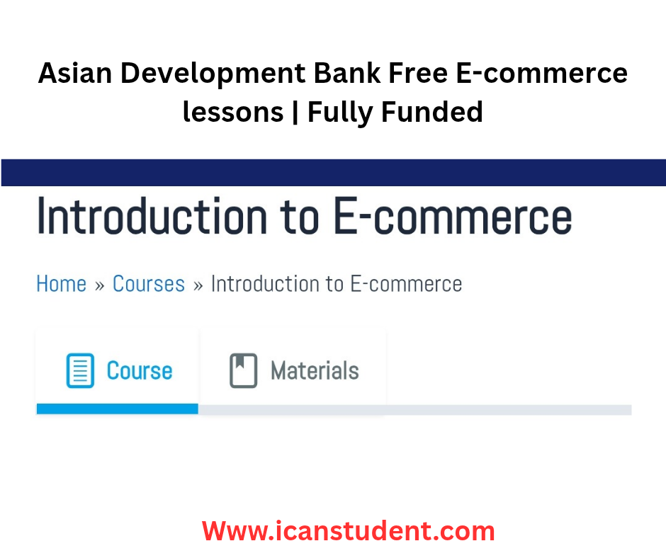 Free Online E-commerce Learning | ADBI fully Funded