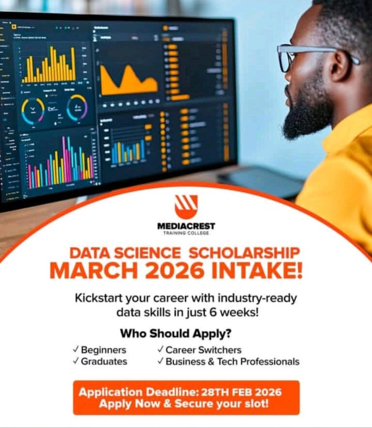 MediCrest Data Analysis Scholarship 2026 (March Intake)