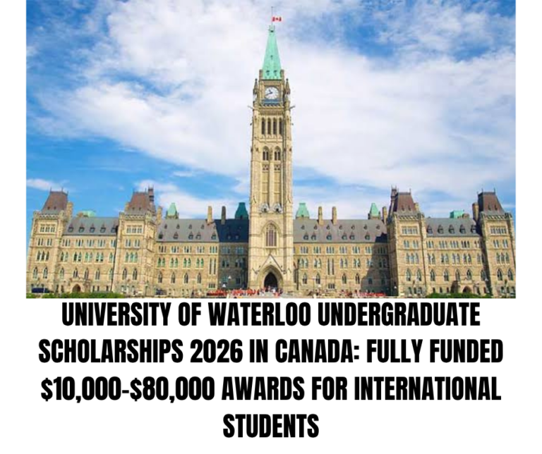 University of Waterloo Undergraduate Scholarships 2026 in Canada: Fully Funded $10,000–$80,000 Awards for International Students