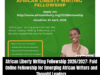 African Liberty Writing Fellowship 2026/2027: Paid Online Fellowship for Emerging African Writers and Thought Leaders
