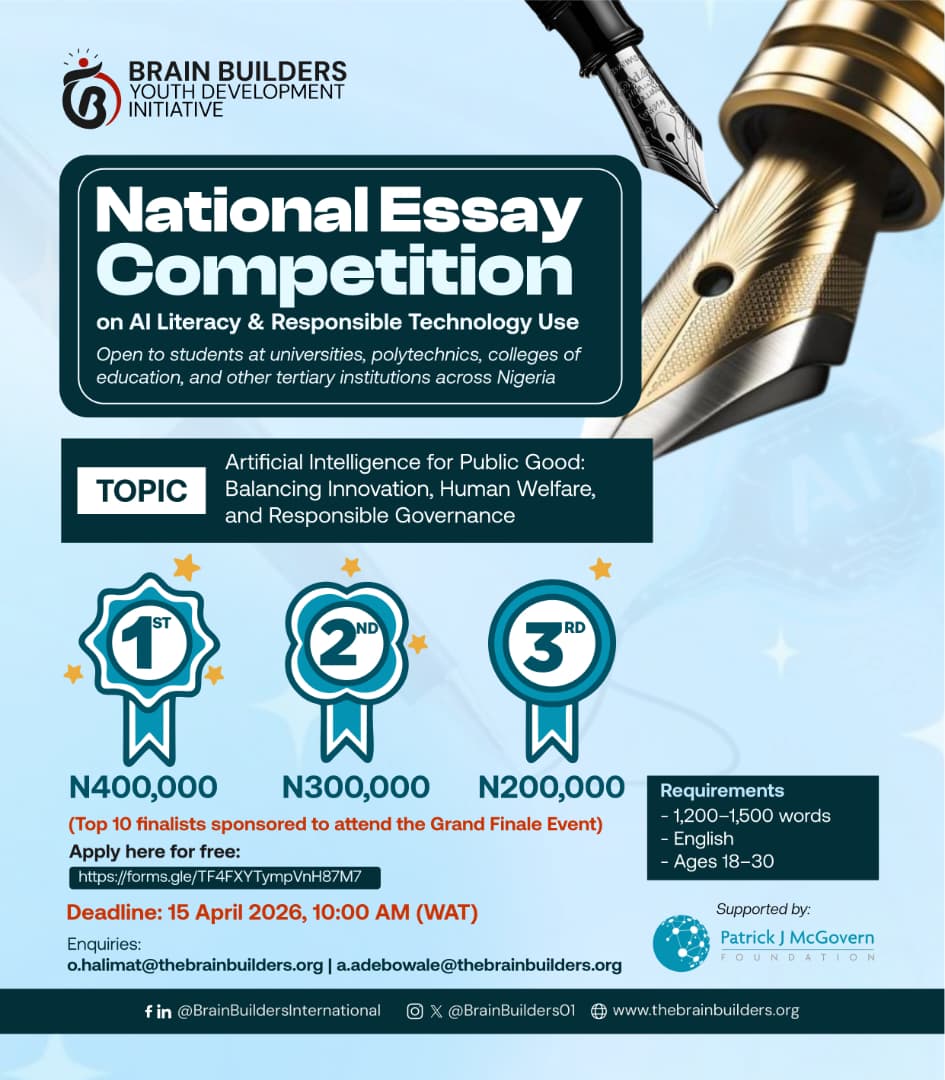 National Essay Competition on AI Literacy || Win up to ₦400,000