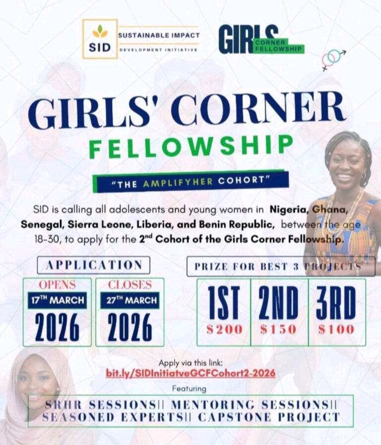 Girls Corner Fellowship 2026 (Fully Funded Opportunity for Young Women in Africa)