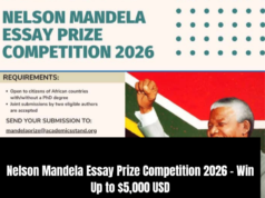 Nelson Mandela Essay Prize Competition 2026 – Win Up to $5,000 USD