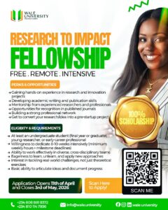Research to Impact Fellowship 2026 for Young Researchers and Early Careers (Fully Funded)