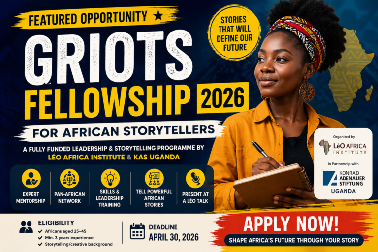 Griots Fellowship 2026 for African Storytellers: Fully Funded Leadership Programme