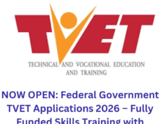 NOW OPEN: Federal Government TVET Applications 2026 – Fully Funded Skills Training with Monthly Stipend for Nigerians
