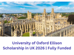 University of Oxford Ellison Scholarship in UK 2026 | Fully Funded