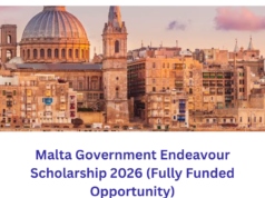 Malta Government Endeavour Scholarship 2026 (Fully Funded Opportunity)