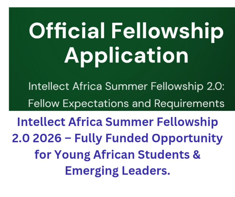 Intellect Africa Summer Fellowship 2.0 2026 – Fully Funded Opportunity for Young African Students & Emerging Leaders