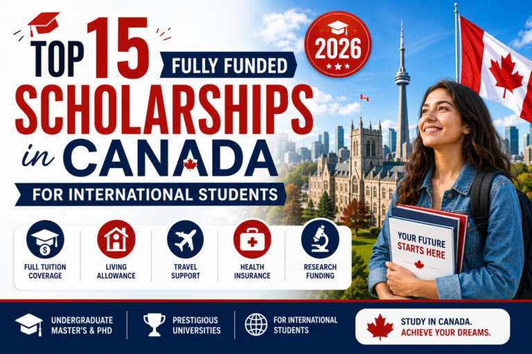Top 15 Fully Funded Scholarships in Canada for International Students 2026