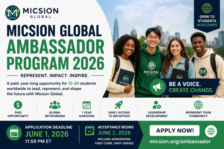 Micsion Global Ambassador Program 2026 | Fully Funded