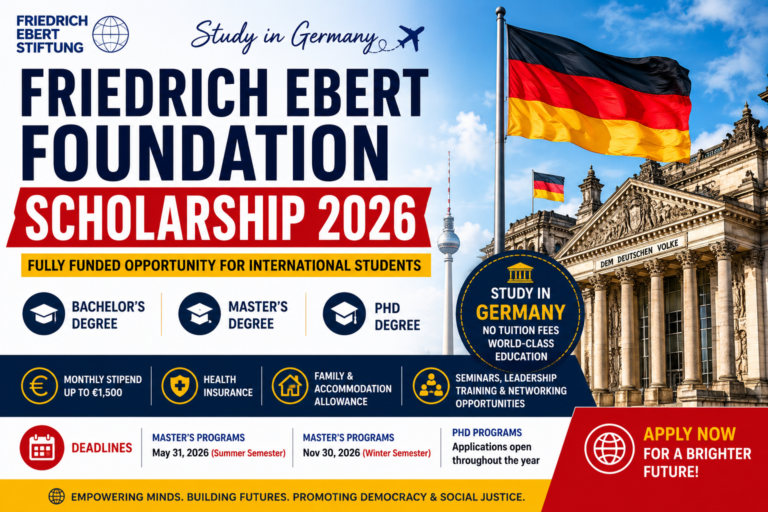 Friedrich Ebert Foundation Scholarship 2026 in Germany (Fully Funded)