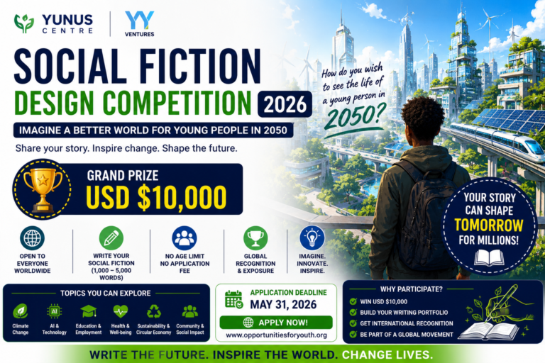 Social Fiction Design Competition 2026: Win USD $10,000 by Imagining the Future of Young People