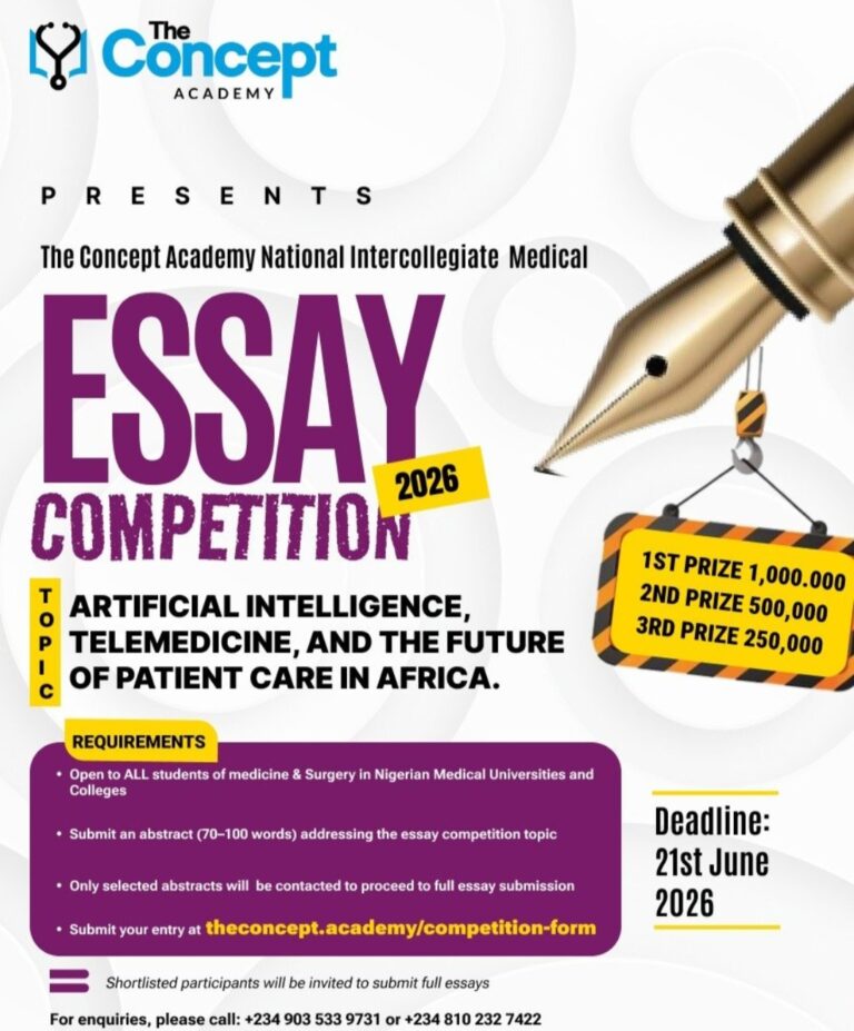 The Concept Academy National Intercollegiate Medical Essay Competition 2026