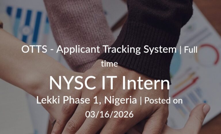 NYSC IT Intern at Talenture Group 2026 (Lagos, Nigeria)