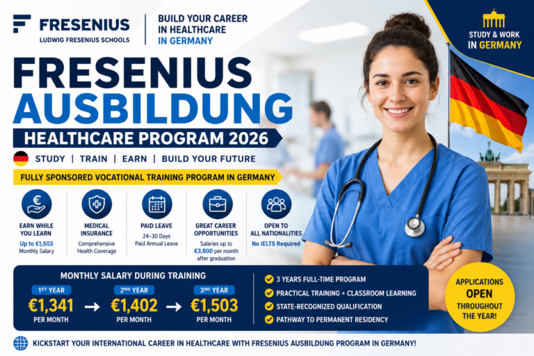 Fresenius Ausbildung Healthcare Program 2026 in Germany | Earn Up to €1,503 Monthly