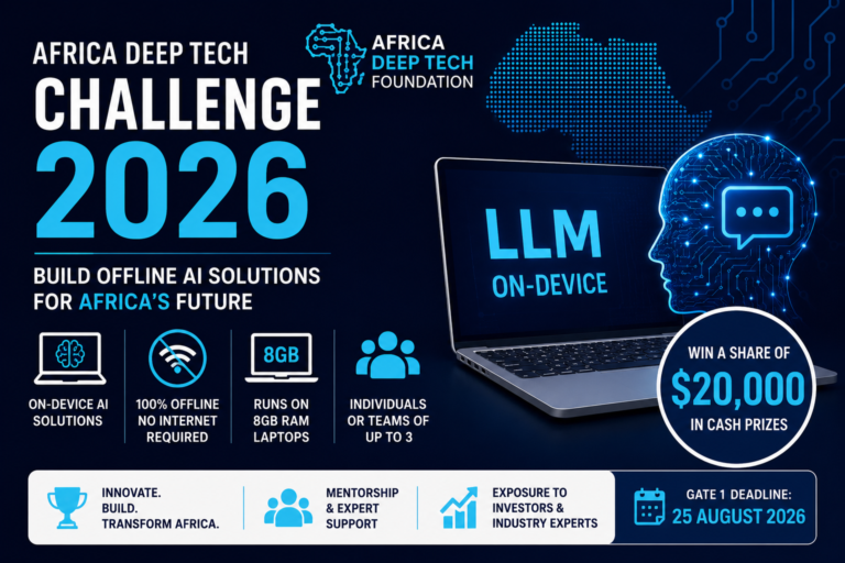 Africa Deep Tech Challenge 2026 (Win a Share of $20,000 in Cash Prizes)