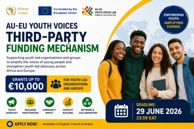 AU-EU Youth Voices Third-Party Funding Mechanism 2026|| Grants Up to €10,000