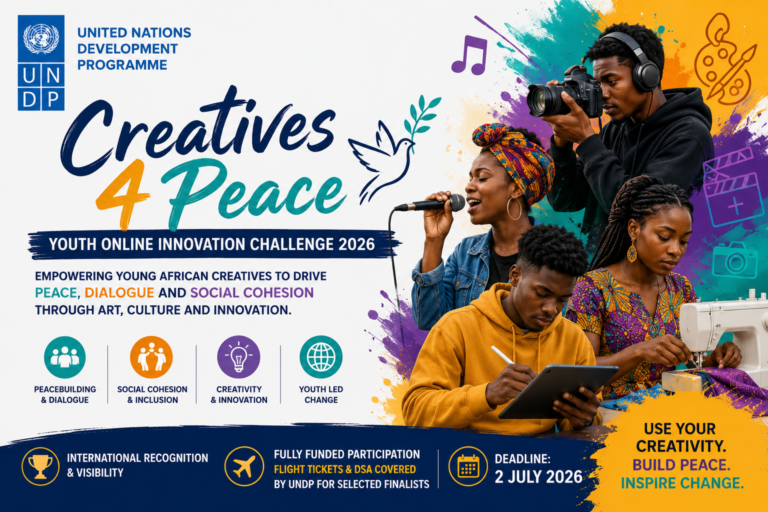 Creatives4Peace Youth Online Innovation Challenge 2026 by UNDP || Fully Funded